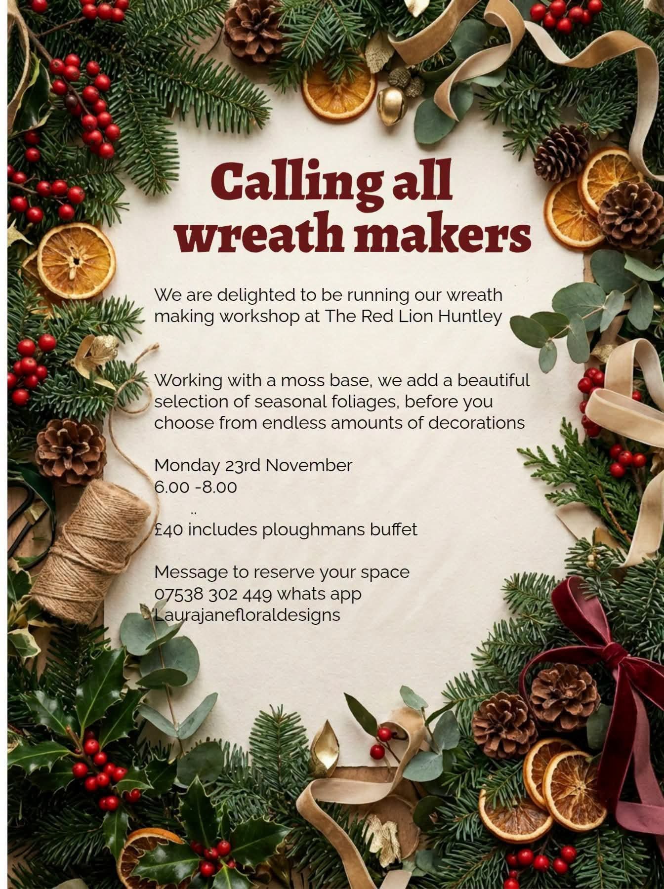 Calling all wreath makers poster